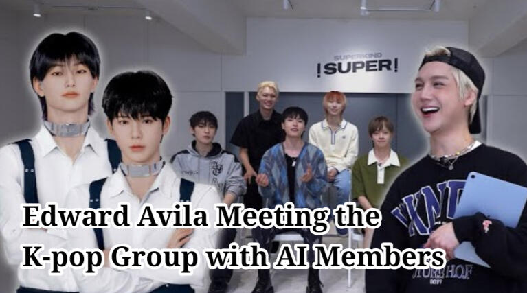 Edward Avila Meeting the K-pop Group with AI Members